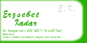 erzsebet kadar business card